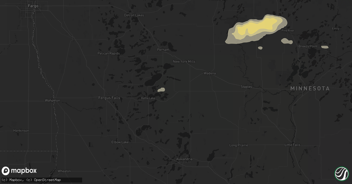 Hail map in Henning, MN on August 7, 2026