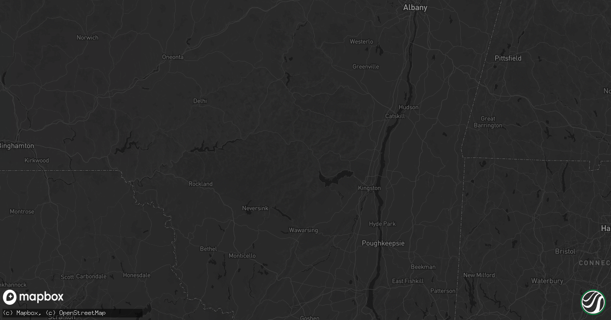 Hail map in Phoenicia, NY on August 7, 2026