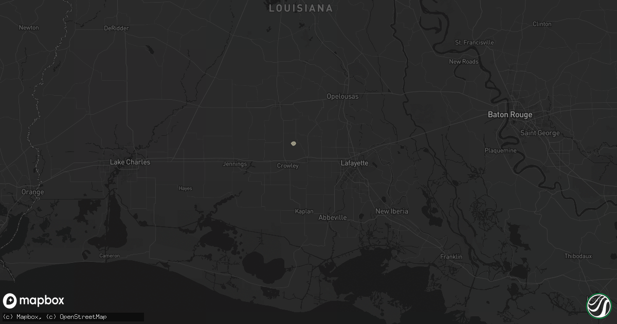 Hail map in Rayne, LA on August 7, 2026