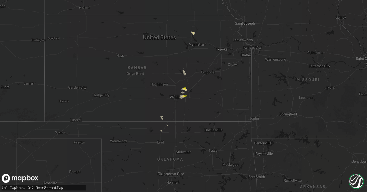 Hail map on August 7, 2026