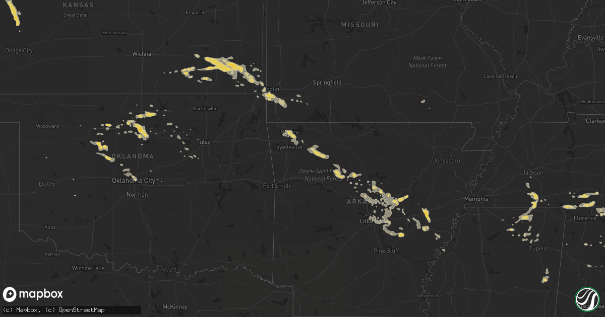 Hail map on August 8, 2011