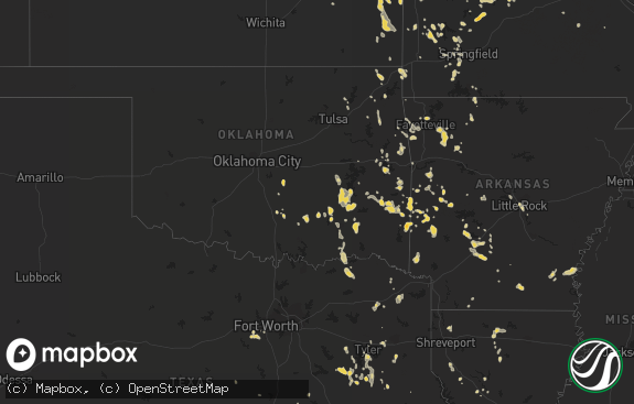 Hail map preview on 08-08-2012