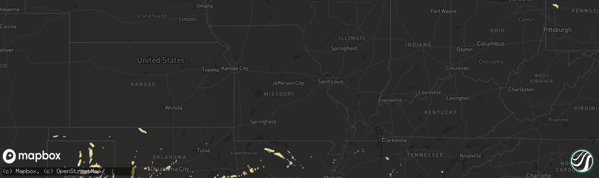 Hail map in Alabama on August 8, 2013