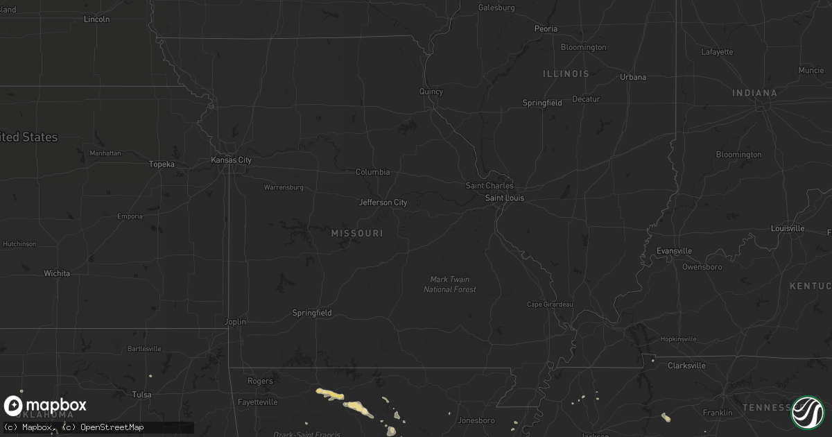 Hail map in New York on August 8, 2013