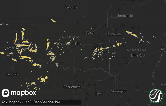 Hail map preview on 08-08-2013