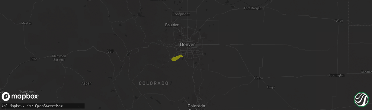 Hail map in Littleton, CO on August 8, 2014