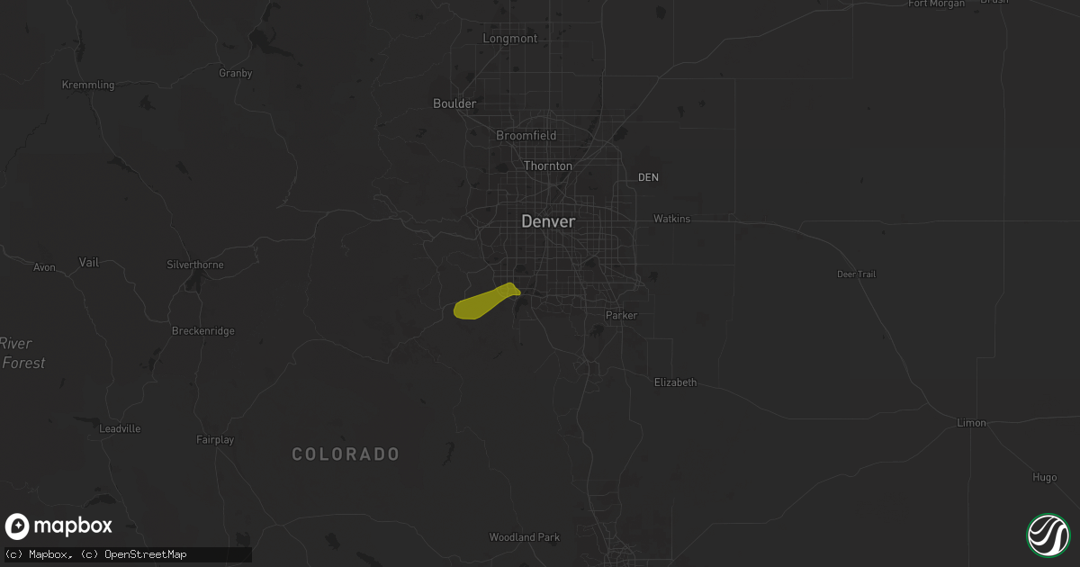 Hail map in Littleton, CO on August 8, 2014