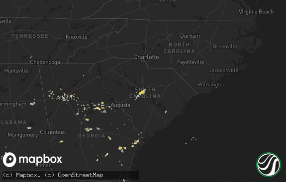 Hail map preview on 08-08-2014