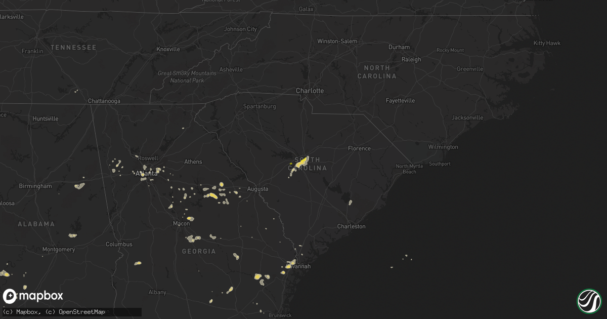 Hail map on August 8, 2014
