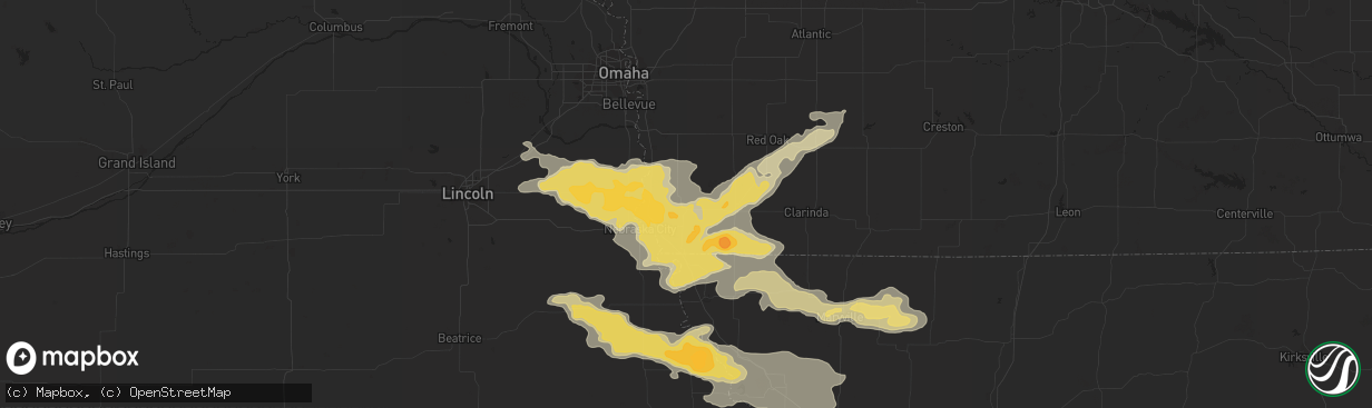 Hail map in Sidney, IA on August 8, 2015