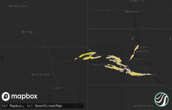 Hail map preview on 08-08-2015