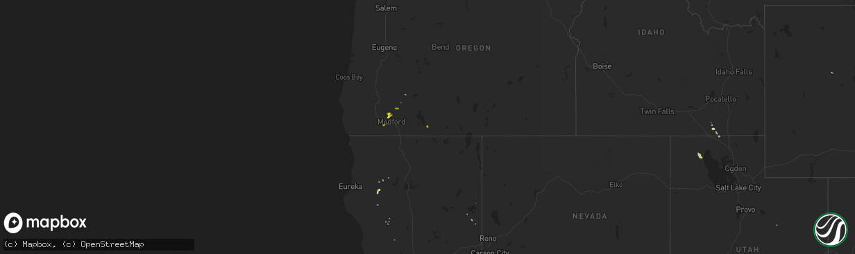 Hail map on August 8, 2017