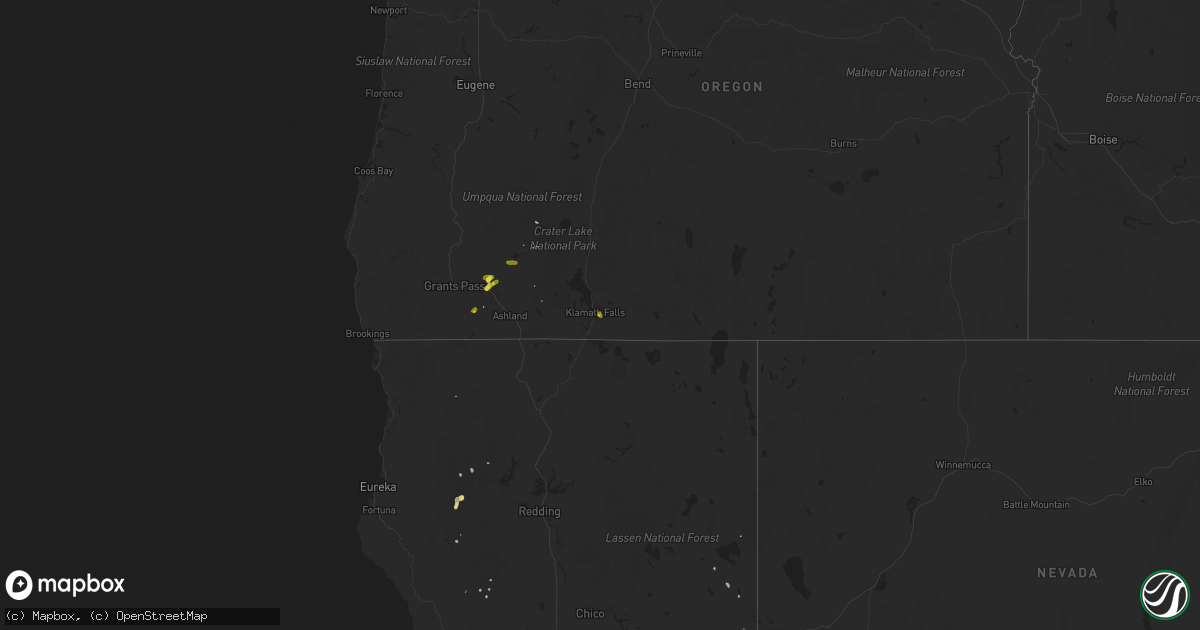 Hail map on August 8, 2017