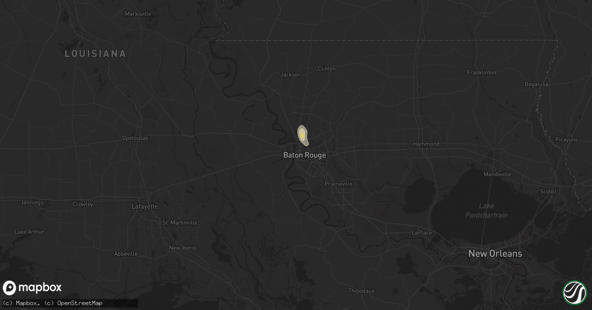 Hail map in Baton Rouge, LA on August 8, 2018