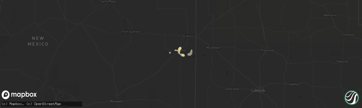 Hail map in Portales, NM on August 8, 2018