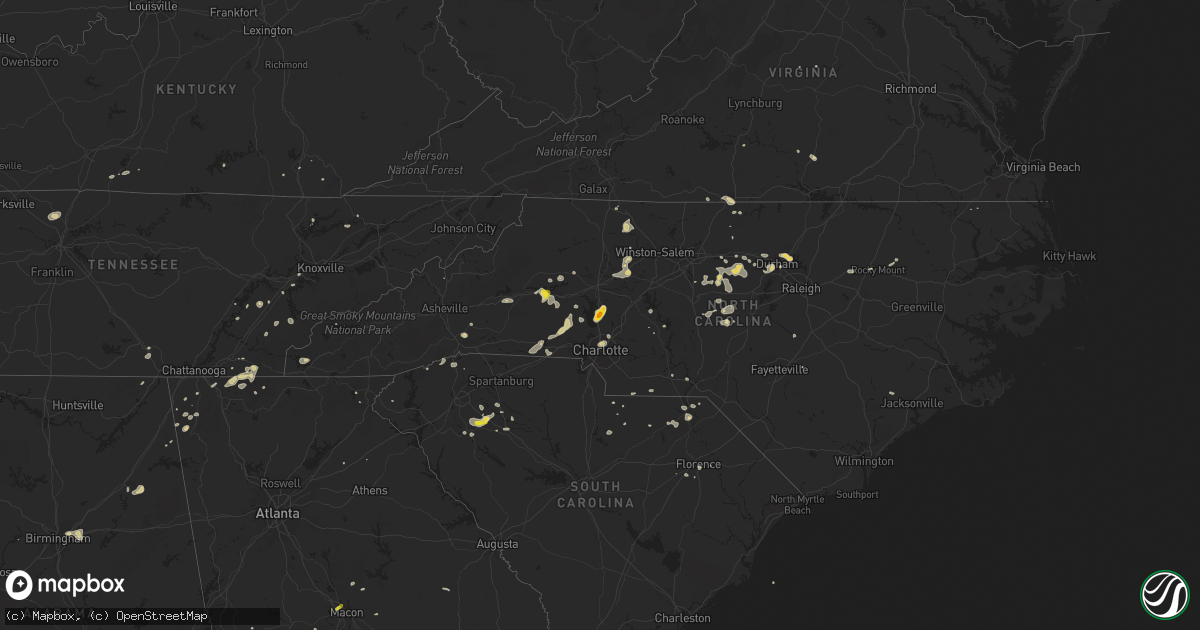 Hail map on August 8, 2018