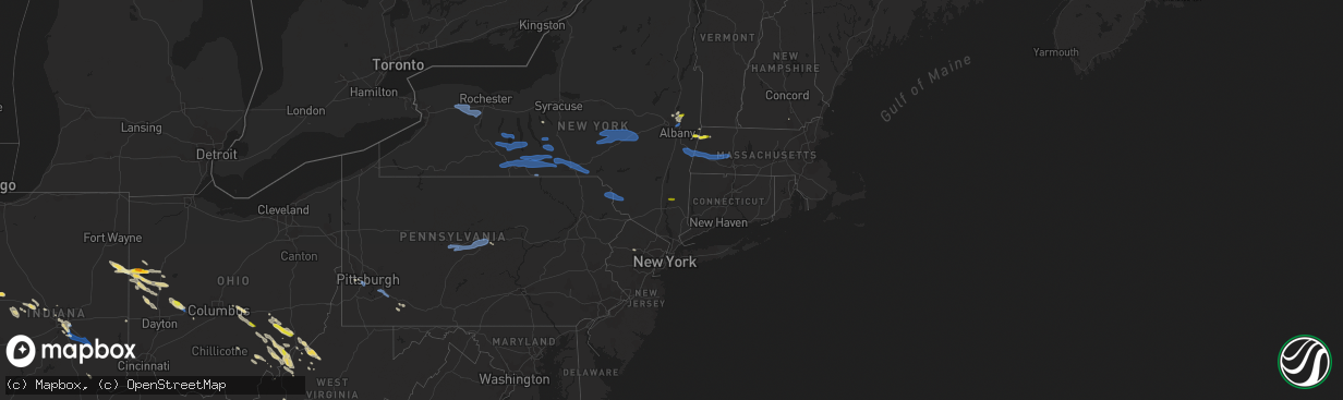 Hail map on August 8, 2019