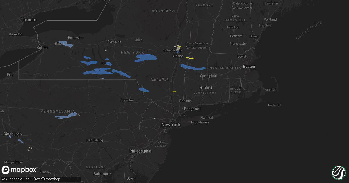 Hail map on August 8, 2019