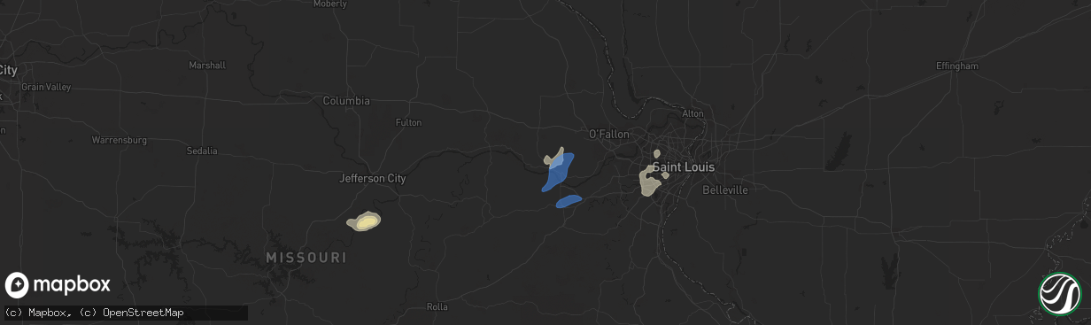 Hail map in Marthasville, MO on August 8, 2021