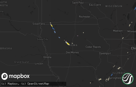 Hail map preview on 08-08-2021