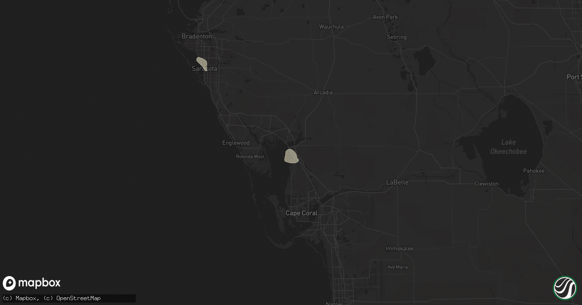 Hail map in Punta Gorda, FL on August 8, 2022