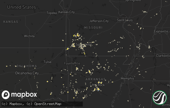 Hail map preview on 08-08-2022