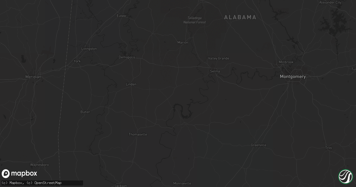 Hail map in Adel, GA on August 8, 2023