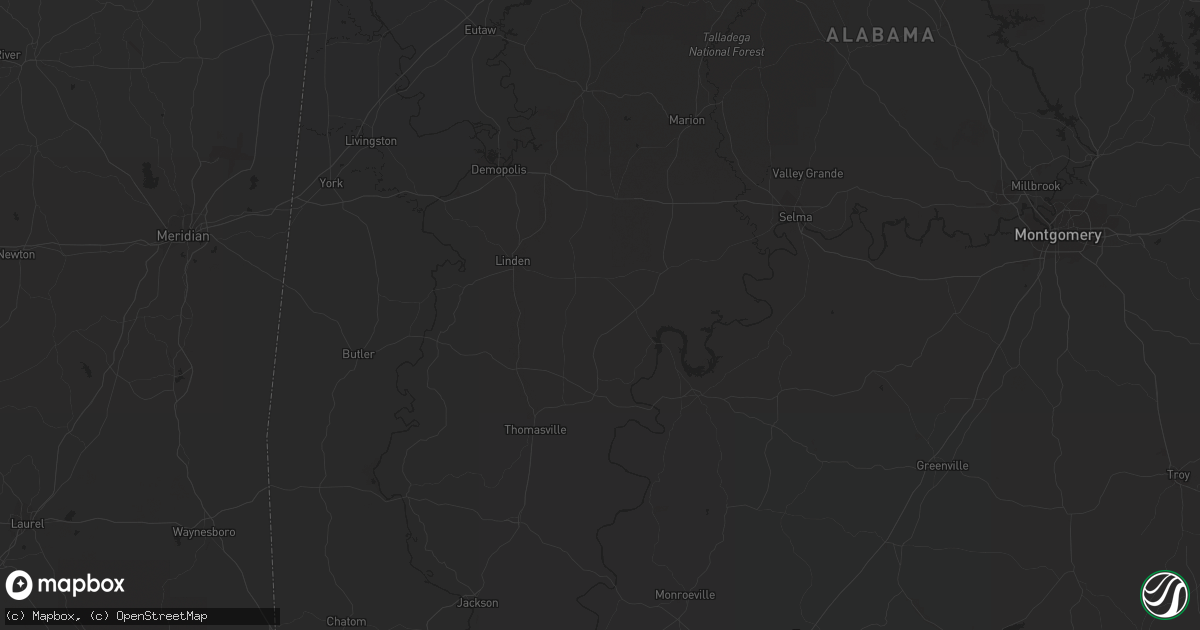 Hail map in Hahira, GA on August 8, 2023