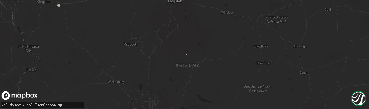 Hail map in Pine, AZ on August 8, 2024