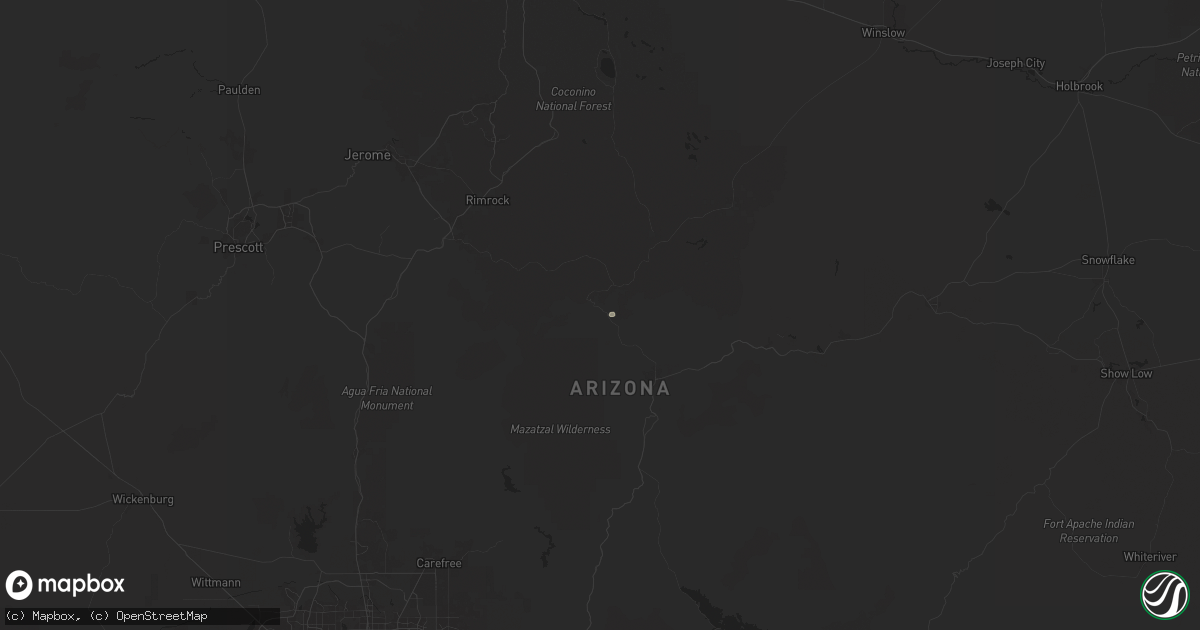 Hail map in Pine, AZ on August 8, 2024