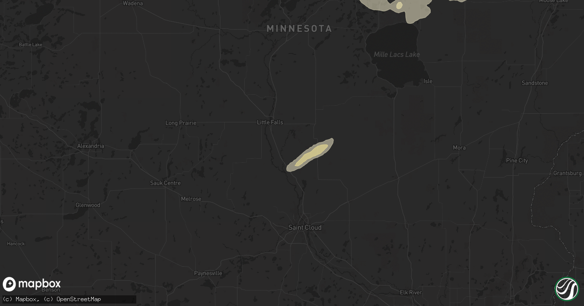 Hail map in Royalton, MN on August 8, 2025