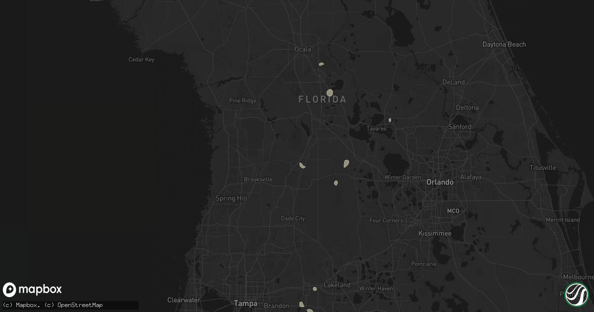 Hail map in Bushnell, FL on August 8, 2026