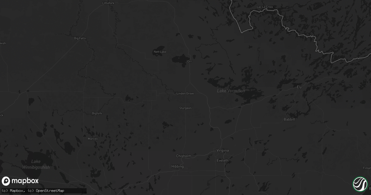 Hail map in Cook, MN on August 8, 2026