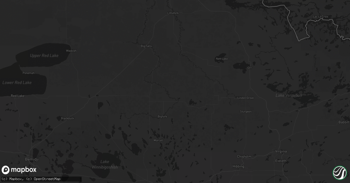 Hail map in Effie, MN on August 8, 2026