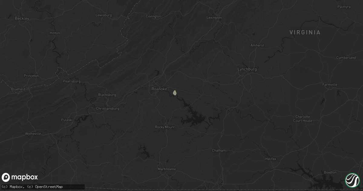 Hail map in Goodview, VA on August 8, 2026