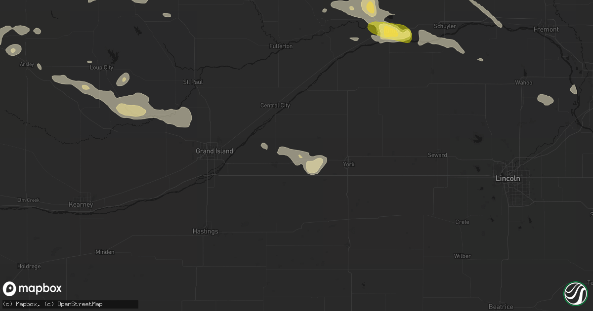 Hail map in Hampton, NE on August 8, 2026