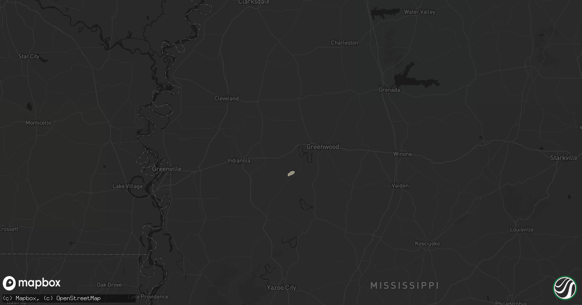 Hail map in Itta Bena, MS on August 8, 2026