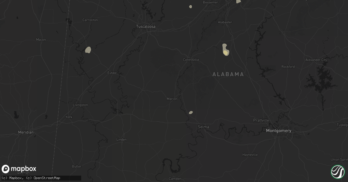 Hail map in Marion, AL on August 8, 2026