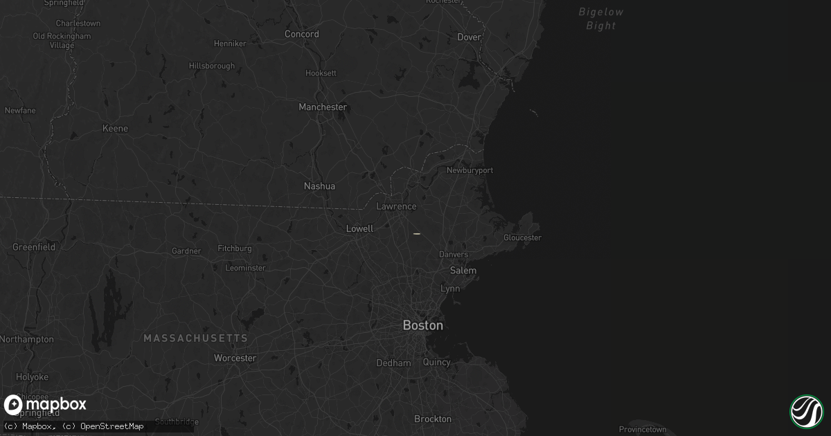 Hail map in North Andover, MA on August 8, 2026