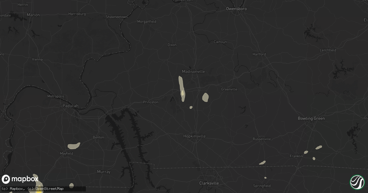 Hail map in Saint Charles, KY on August 8, 2026