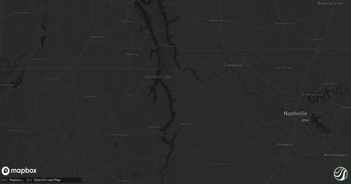 Hail map in Stewart, TN on August 8, 2026