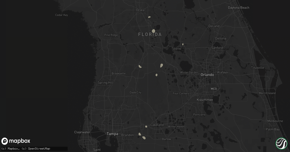 Hail map in Webster, FL on August 8, 2026