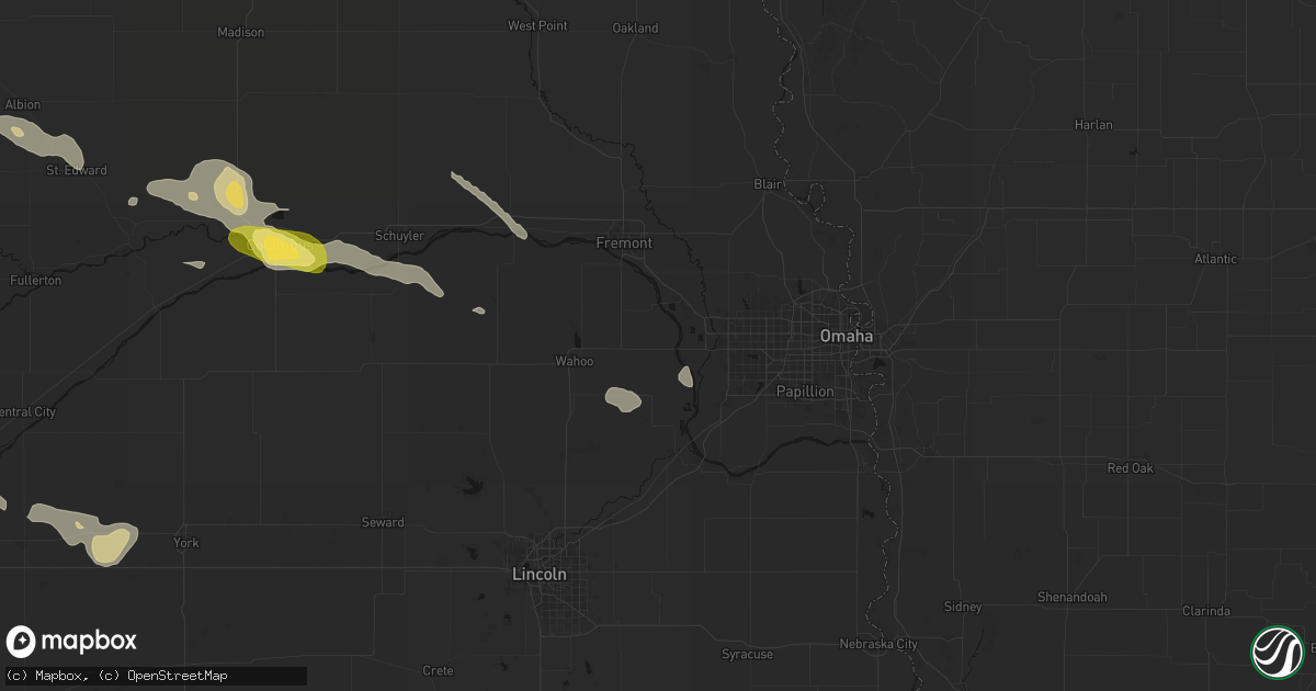 Hail map in Yutan, NE on August 8, 2026