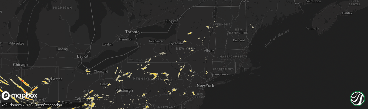 Hail map on August 9, 2012