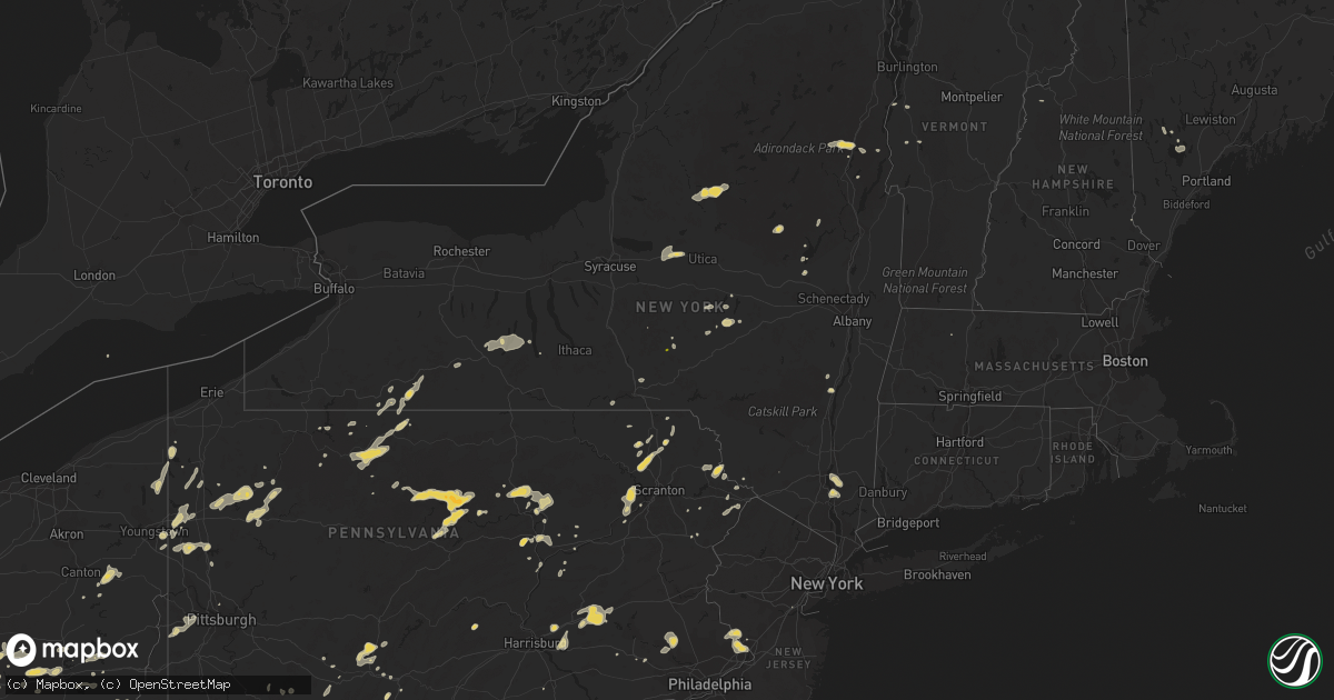 Hail map on August 9, 2012