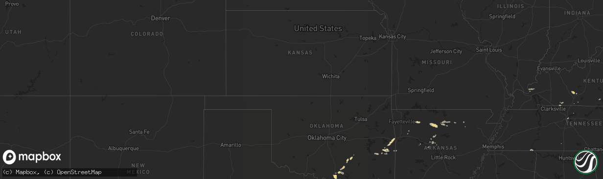 Hail map in Arkansas on August 9, 2013