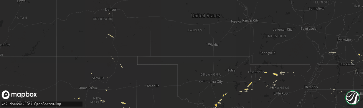 Hail map on August 9, 2013