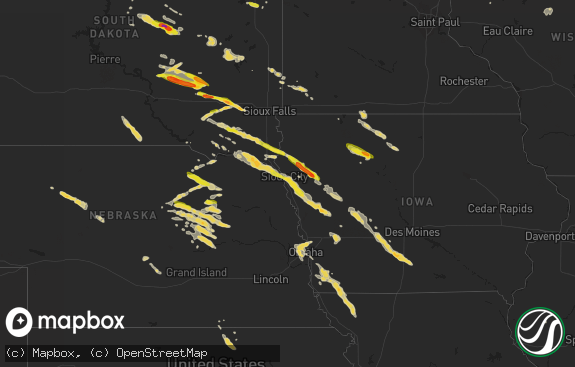 Hail map preview on 08-09-2015