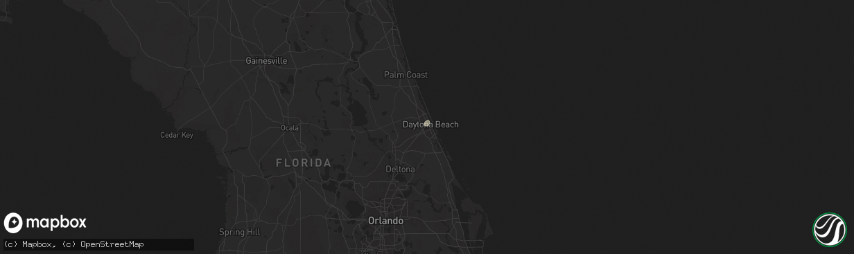 Hail map in Daytona Beach, FL on August 9, 2018