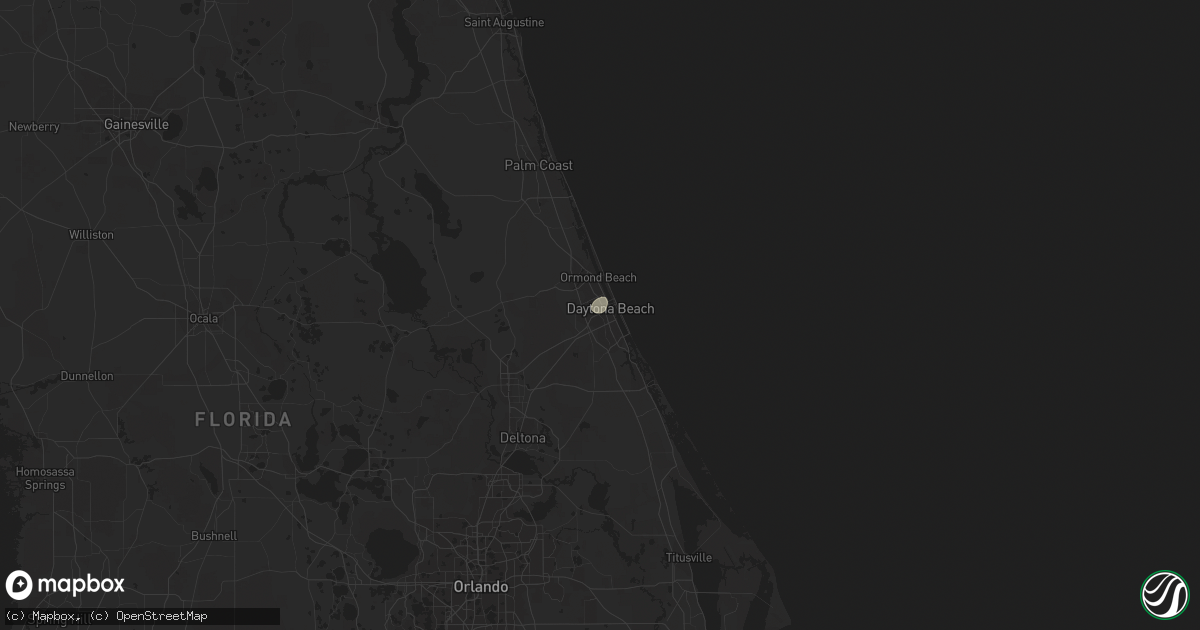 Hail map in Daytona Beach, FL on August 9, 2018